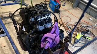 homemade shifter kart pt3 Kawasaki ninja powered go kart