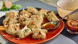 Spicy Crunchy FalvourfulSoft & Juicy Chicken Momo Recipe Chicken Dim Sum Recipe in Bangla