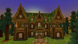 Minecraft How to Build a Wooden Mansion 2  PART 2
