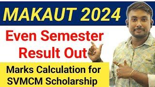 MAKAUT 2024 Even Semester Result out Check Your Overall Percentage % for SVMCM Scholarship