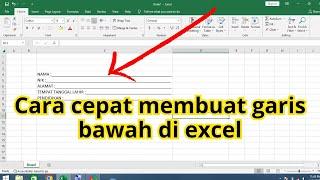 Cara tercepat membuat garis bawah di microsoft excel