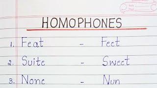 Homophones  50 Homophones