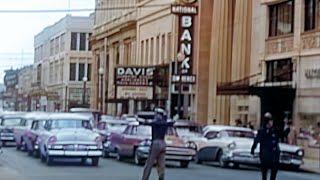 Rare 1950s Tulsa OK - downtown cars and people colorized