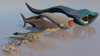 Greatest 3D Size Comparison of 100 Sea Monsters Bloop vs El Gran Maja