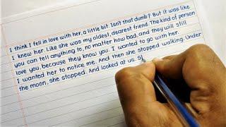 Simple and easy English Handwriting   Write in good handwriting in English  Handwriting practice