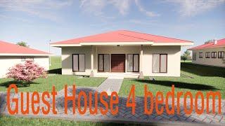Guest HOUSE 4 Bedroom  3D Animation House Design