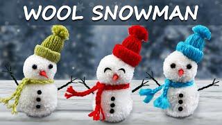 How to make Snowman ️ out of Wool  DIY Christmas Ornaments  New Year Crafts Idea