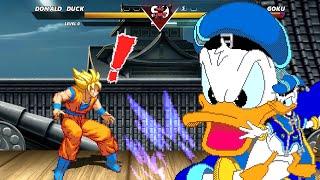 DONALD DUCK VS GOKU - HIGH LEVEL INSANE EPIC FIGHT