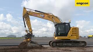Earthworks with an engcon engcon equipped CAT 325