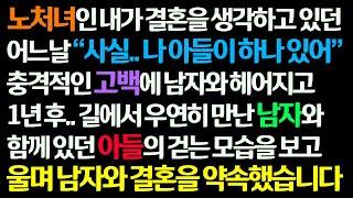 감동사연 노처녀인 내가 결혼하려던 남자에게 아들이 있어 헤어지고 1년 후 우연히 만난 남자와 아들을 본 순간 울며 결혼 허락하는데 신청사연사이다썰사연라디오썰읽는썰사연