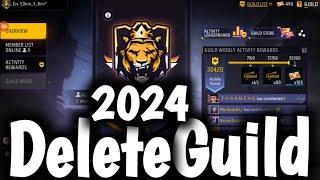 how to delete guild in free fire Max 2024  free fire Max mein guild ko delete kaise kare