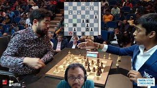 Hikaru literally doesnt care Nakamura vs Pragg  Tata Steel Chess India 2022  Commentary by Sagar