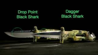 Coltelli Pesca in Apnea - Dagger & Drop Point Black Shark  Sporasub