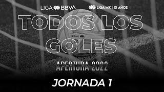 Todos los Goles - Jornada 1  LIGA BBVA MX  Apertura 2022