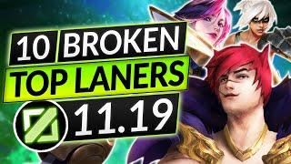 10 BEST TOP LANE Champions to MAIN and RANK UP in 11.19 - Tips for Season 11 - LoL Guide