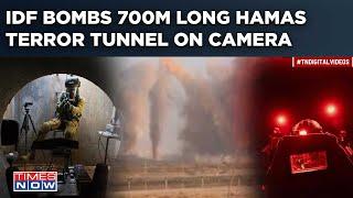 IDF Blows Up Hamas 700M Long Tunnel Network In Rafah Massive Bombardment On Cam Watch Video