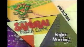 Samurai Pizza Cats Fox Kids Promo - Pizza 5 Times a Week