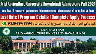 Arid University Rawalpindi Admission 2024  Arid Agriculture University Rawalpindi Admission 2024
