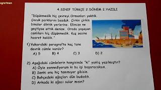 4.sınıf türkçe 2.dönem 2.yazılı  @Bulbulogretmen  #4sınıf #türkçe #yazılı #keşfet #school