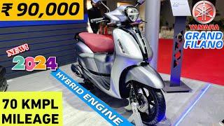 New 2024 Yamaha Grand Filano HYBRID 125cc  ₹68000  70 KMPL Mileage  Best Under Budget Scooter