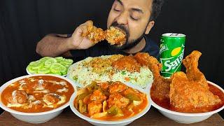 SPICY CHICKEN CURRY CHICKEN MANCHURIAN BUTTER CHICKEN VEG FRIED RICE ASMR MUKBANG EATING SHOW 