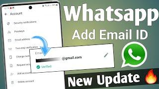 whatsapp new update  how to add gmail in whatsapp  whatsapp me email id kaise add kare