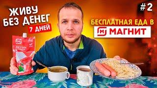 Как я живу неделю без Денег Бесплатная еда в Магнит