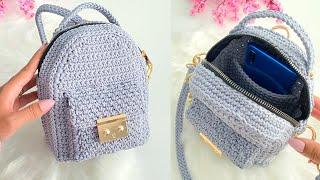 How to make a crochet backpack. Tutorial