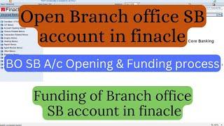 Branch Office SB account opening and BO SB account Funding