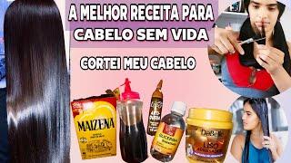 SUPER HIDRATAÇÃO COM MAIZENA E MEL MELHOR RECEITA PARA O CABELO+CORTE #hair#receitas #como#explorer