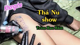 Bé 2k7 xăm lớn k ngại khoe hàng zữ zằng show chùm rau răm  #leethanhdnai #tattoo #khoehang