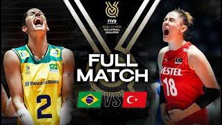  BRA vs  TUR - Paris 2024 Olympic Qualification Tournament  Full Match - Volleyball