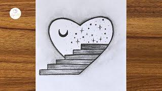 Easy drawing ideas for beginners  Cute heart drawing  How to draw for beginners