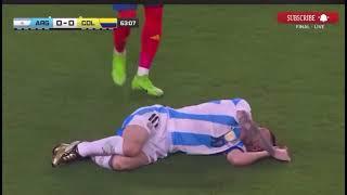 ArjentinaVSColombia full match highlights  copa America final match win in Argentina messi crying