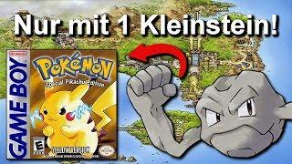 Kann man Pokemon Gelb mit NUR einem KLEINSTEIN durchspielen? + Keine Items in Kämpfen