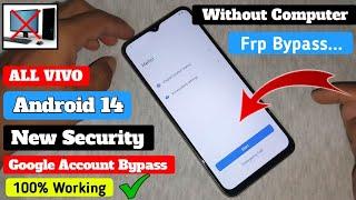 ALL Vivo Frp Bypass New Security Update Android 14  New Solution Vivo Google Account Bypass