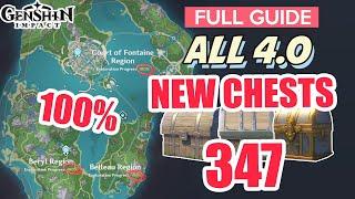 ALL CHESTS IN 4.0 FONTAINE 100% FULL Exploration ⭐ ALL CHESTS GUIDE 4.0【 Genshin Impact 】