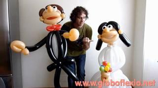 PEREJA DE NOVIOS 350 - FIGURA  PROFESIONAL - CURSO  GLOBOFLEXIA GLOBOS BALLOON