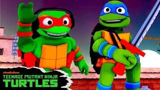 Roblox Ninja Turtles Fight THEMSELVES in a Video Game   “Follow the Leader” Recreation  TMNT