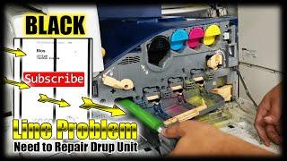 Black Line Problem Xerox WC7845 Drum Roller Repair