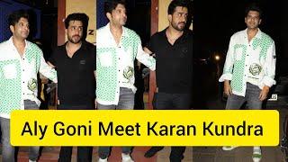 When karan Kundra Meet Aly Goni Giving hug  Leaving from Party in Mumbai  After Long Time