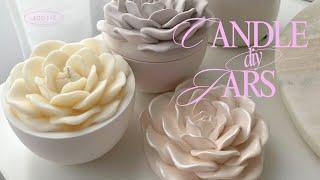 DIY Candle Jars  Jesmonite rose jar Handmade gift ideas that look expensive Sealing candle jars