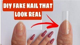 How to Make Fake Nails that Look Real with Plastic 2021  DIY Strong Fake Nails At Home  Fake Nail