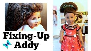 Fixing American Girl Doll Addy - Before and After - Old Doll Restoration - Cleaning Skin Tips