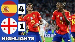 Spain vs Georgia 4-1 All GOALS & Extended HIGHLIGHTS  EURO 2024 Round Of 16