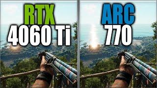 RTX 4060 Ti vs ARC A770 Benchmarks - Tested 20 Games