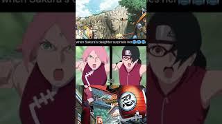 When sarada surprises Sakura cold #shorts #sarada #saradauchiha #sakura #sakuraharuno #boruto