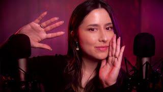 ASMR Hand movements & mouth sounds for sleep  sh sh tktk unintelligible talking +