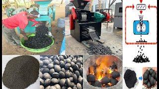 Coal Coke Dust Briquette Machine. Charcoal Briquette Making Machine Price