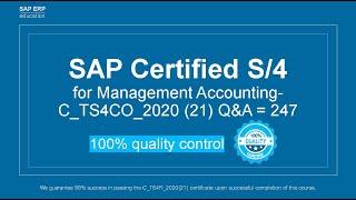 Certification of Management Accounting in SAP S4HANA